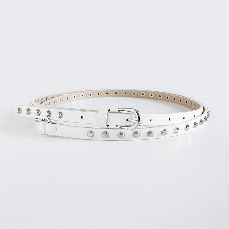 Women's Double Ring Casual Bucket Slim Waist Belt